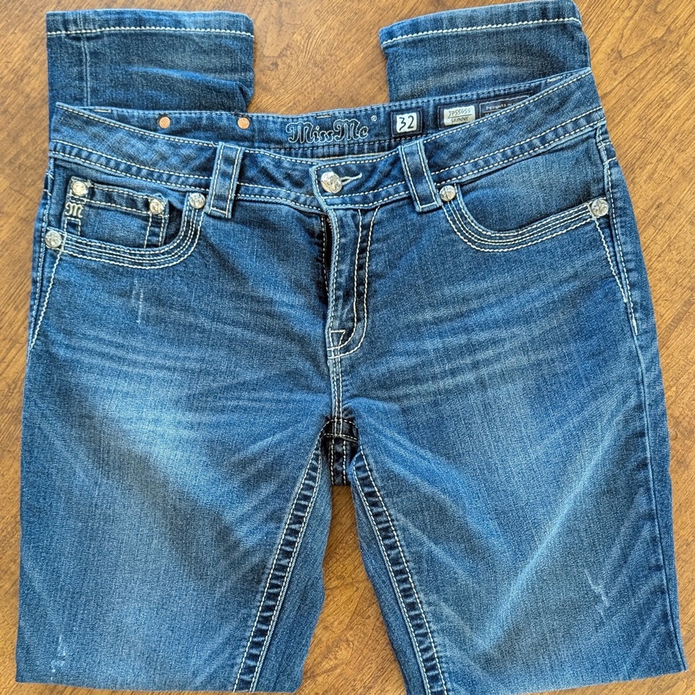 Miss Me Dark Blue Skinny Jeans